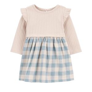 Carter's Beige Ribbed Toddler Dress 24 Months